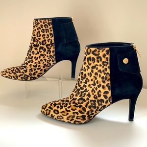 NWOT - Cole Haan Leopard Calf Hair Ankle Boots